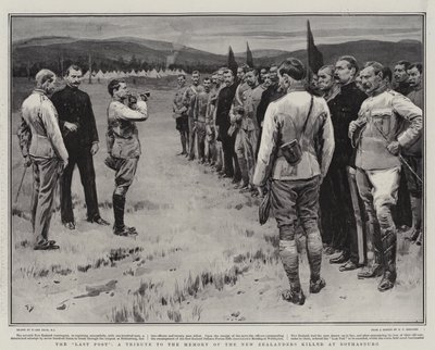 El último toque de clarín, un tributo a la memoria de los neozelandeses muertos en Bothasburg de Frank Dadd